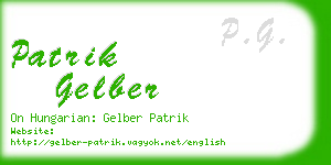 patrik gelber business card